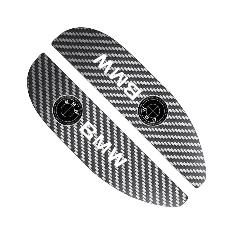 2 stuks Auto Achteruitkijkspiegel Sticker Regenwenkbrauw Voor BMW 50th Kith 5 Serie F20 E39 F10 F30 E90 E46 E60 G60 X5 E87 F11 G20 G32 G30