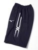 Mizuno Training Wear Warm-Up Shorts, Moisture-Wicking, Quick-Drying, Unisex, Size 14, Navy, Size L, 32JD8002