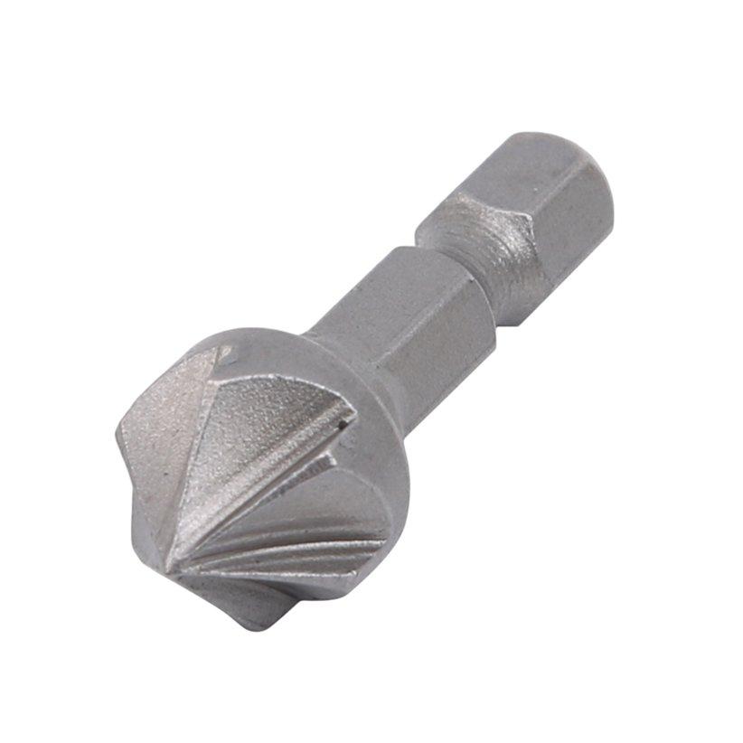 Six Blade Chamfer Tool Hex Shank Countersink Drill Woodworking Quick Guide Deburring Cutter Durable Precision