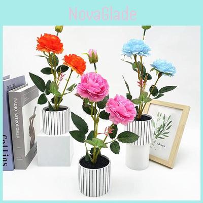 Peony Artificial Flower Pot With Blooming Buds For Home Decor And Gift