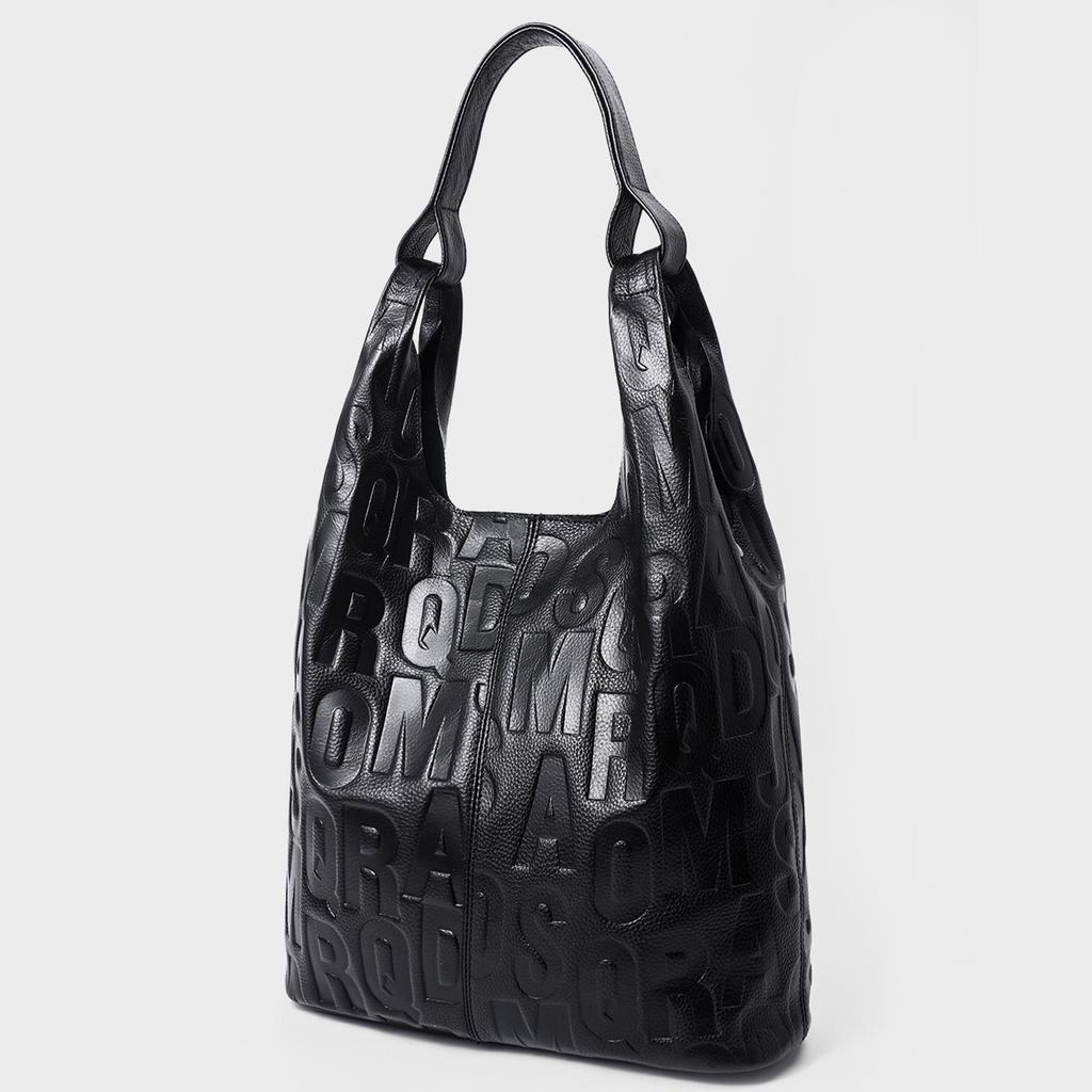 Genuine Leather Women's Bag Fashionable Cowhide Single-shoulder Crossbody Bag Women's Handbag Large Bag