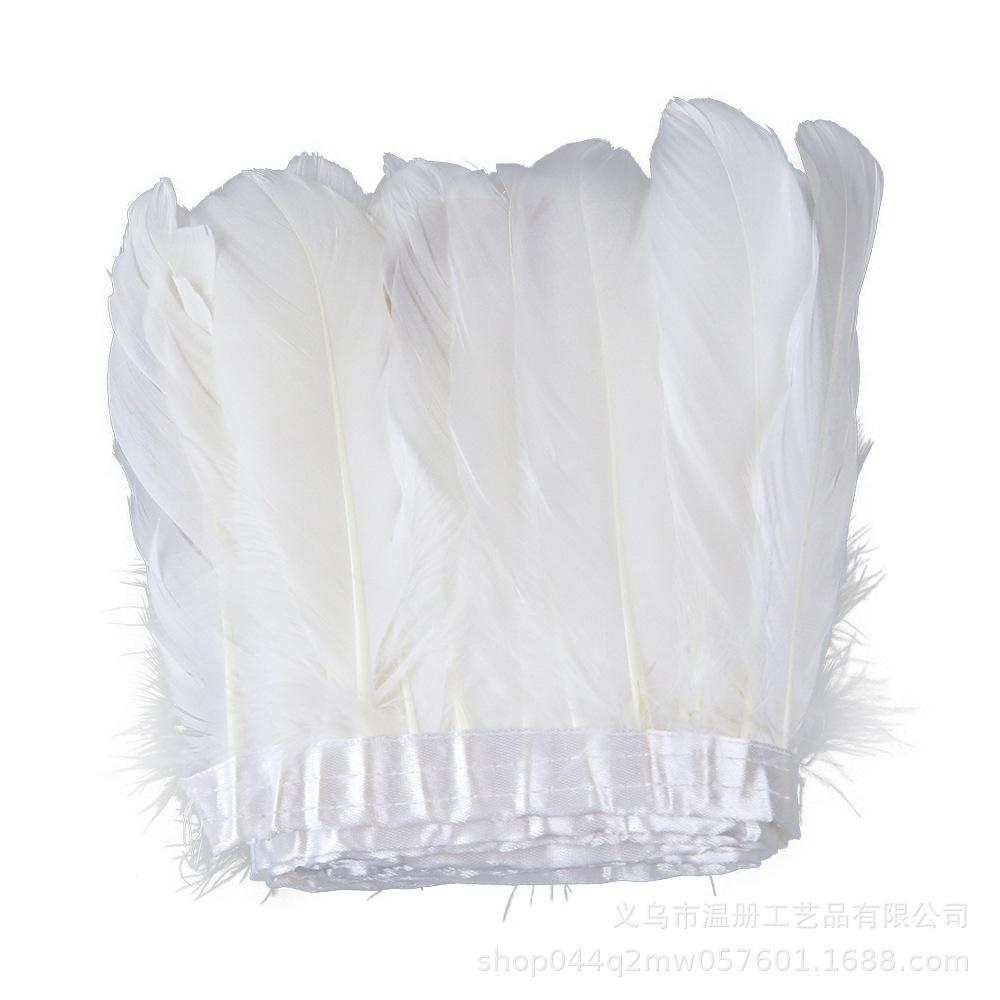 Natural Color Goose Feather Big Floating Cloth Edge Clothing Accessories 2 Meters A Pack Of Feather Cloth Belt Diy New