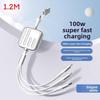 100w Fast Charging Data Cable With 12m Extensible Design For Apple Huawei Oppo Devices