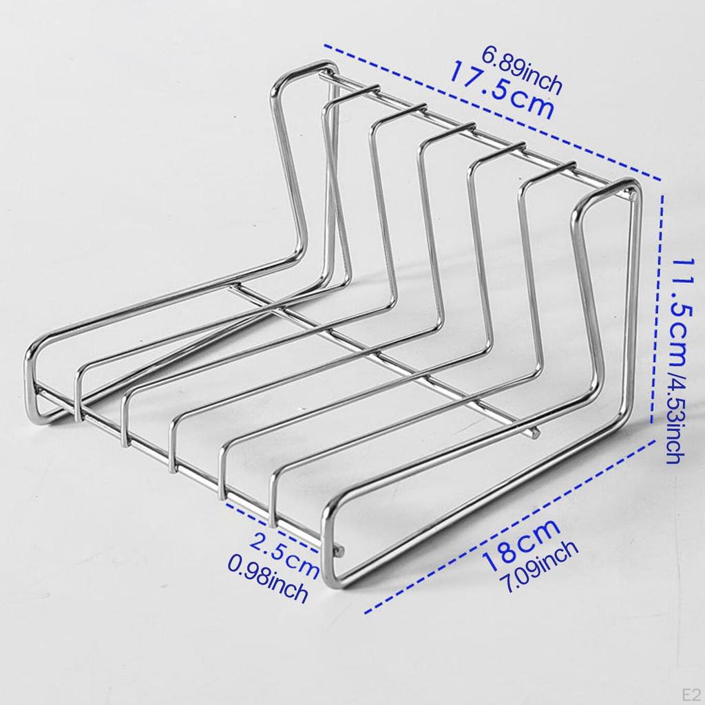 Compact Dish Drying Rack Stainless Steel Organizer for Kitchen and Dining