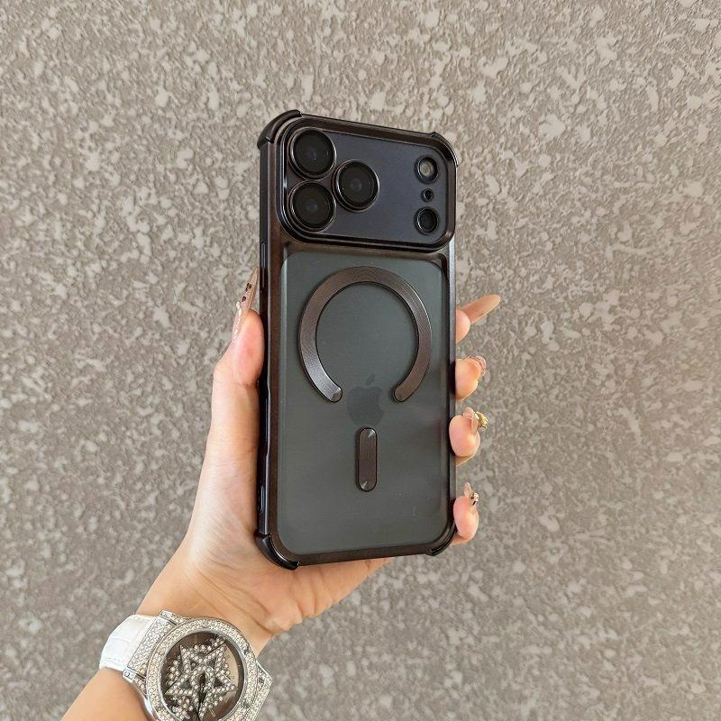 Magnetic Matte Phone Case For For Iphone 13 14 15 16 17 Pro Max Air Magsafe Soft TPU Shockproof Bumper Back Cases Cover