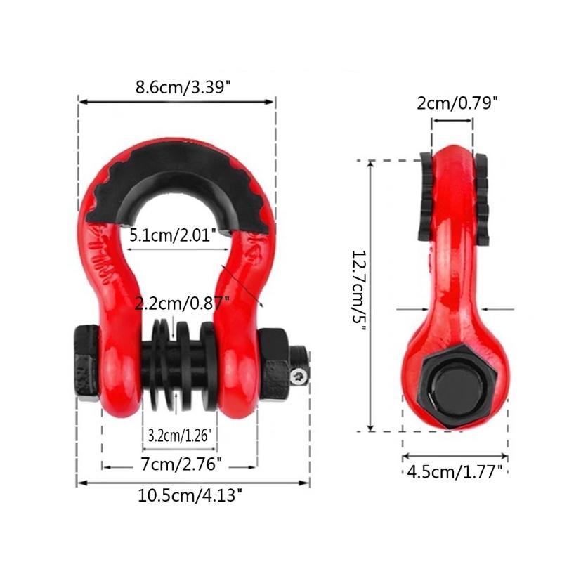High-performance Bow Shackles 3/4" D-Ring Shackle Unbreakable Carbon Steel for Offroad  Vehicles Truck Recovery