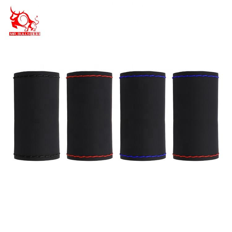 Gloss Universal Hand Sewn Artificial Black Leather Car Steering Wheel Covers for toyota for honda