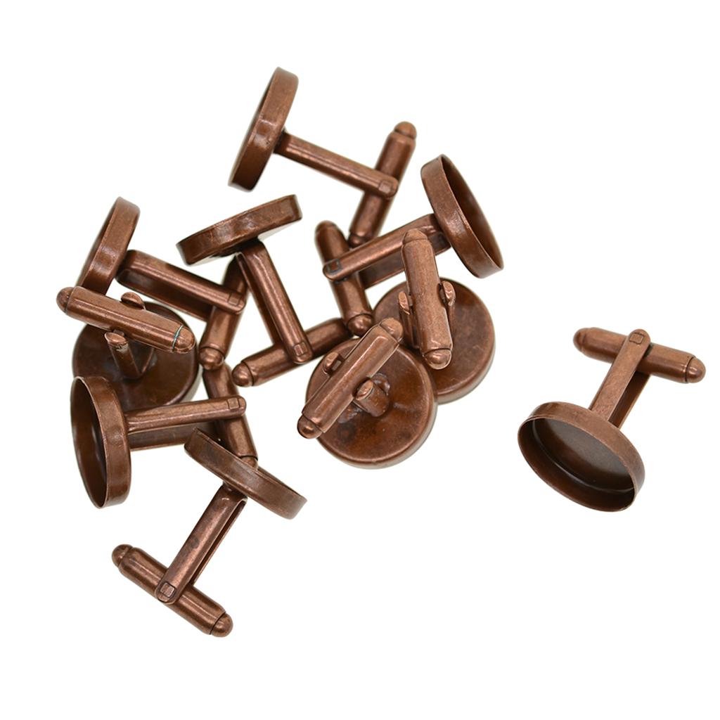 10 Sada kulatých kulatých manžetových knoflíčků o průměru 16 mm