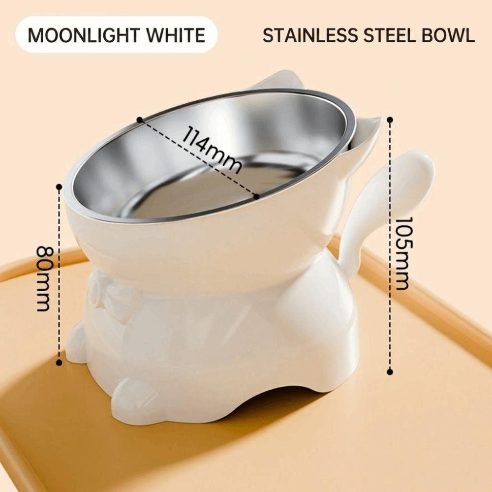 Large Diameter Elevated Cat Bowl Detachable Inclined Food Dish Cute Neck Protection Bowl Cats