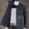 New Denim Jacket Men's Loose Lapel Top Autumn and Winter Jacket Denim