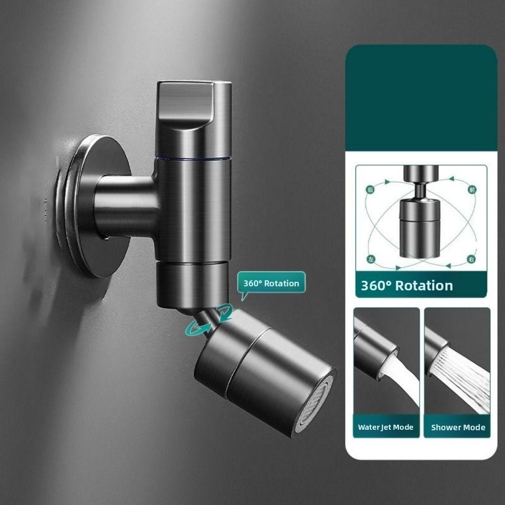 Splashproof Design Mop Pool Tap Rotation Function Mini Wash Basin Tap Bibcock Faucet Laundry Room