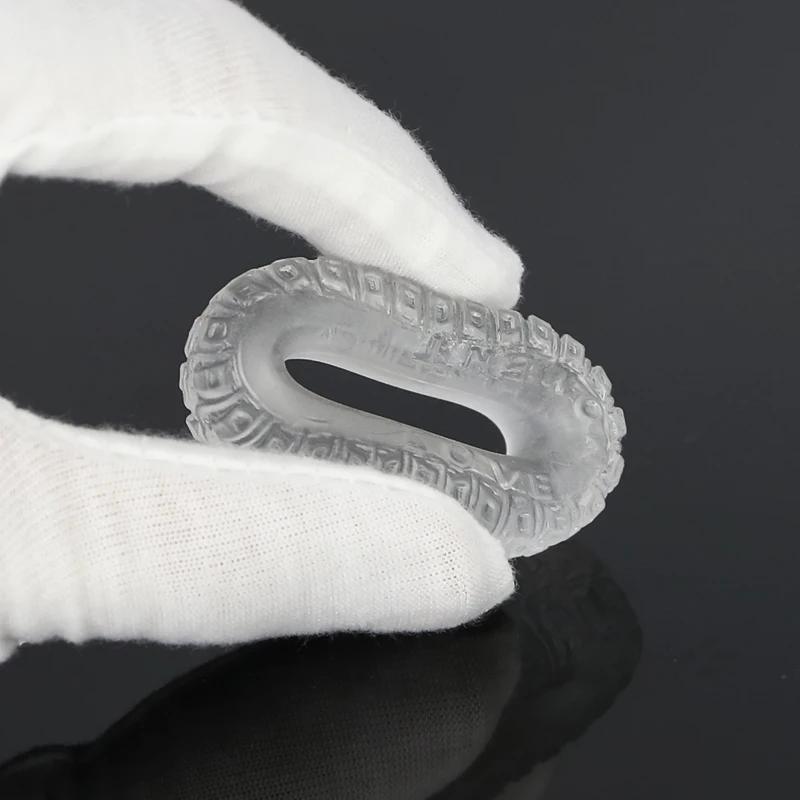 Cock Ring Silicone Penis Ring Cage Male Erection Delay Ejaculation Sex Toy for Men Couple Rings Toys for Adults 18+ 2-in-1 Set