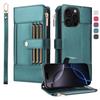 For Samsung Galaxy A56 A36 5G A26 A55 A35 A16 A15 Wallet Case, RFID Blocking Case Kickstand Flip Cover Wrist Strap Card Holder