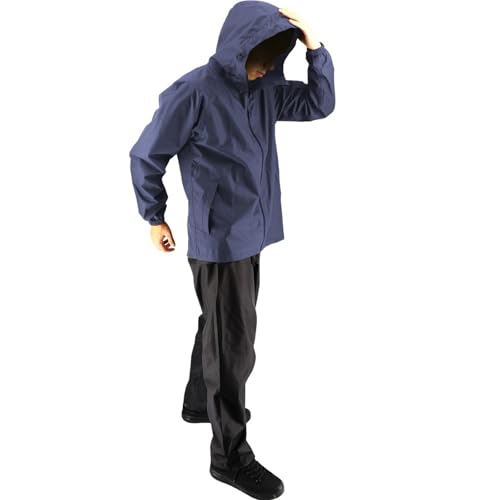 Koshin Rubber B-1000 Light Rain Suit, Navy, Size L