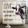 3D Printed Dutch Cattle Pattern Waterproof Bath Curtains Farm Cow Shower Curtains Bathroom Polyester Decoration Shower Curtain