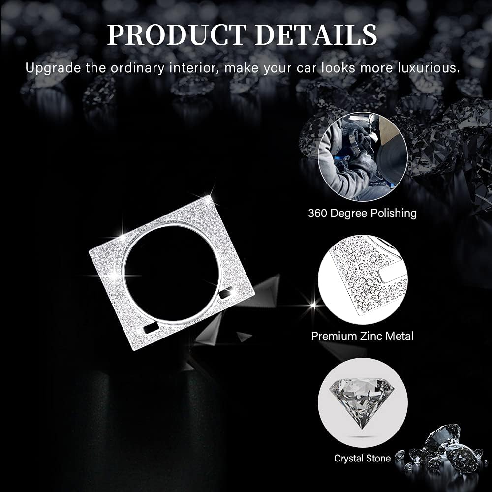 LECART Applicable to Lexus Car Accessories RX 350 450h Mixed Shiny Clock Decorative Cover Decoration RX Stickers Metal Car Interior Decoration Women