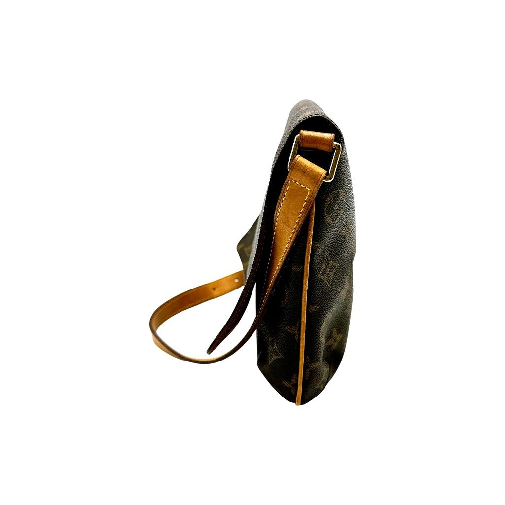 LOUIS VUITTON Monogram Musette Tango Short Monogram canvas Brown Women M51257 Used