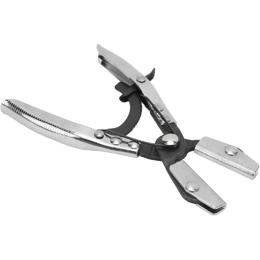 Hose Pinch Off Plier, Line Pinch Off Plier Ratcheting Jaws Swiveling Universal for Automobile Radiator Brake Coolant Pipes(8in)