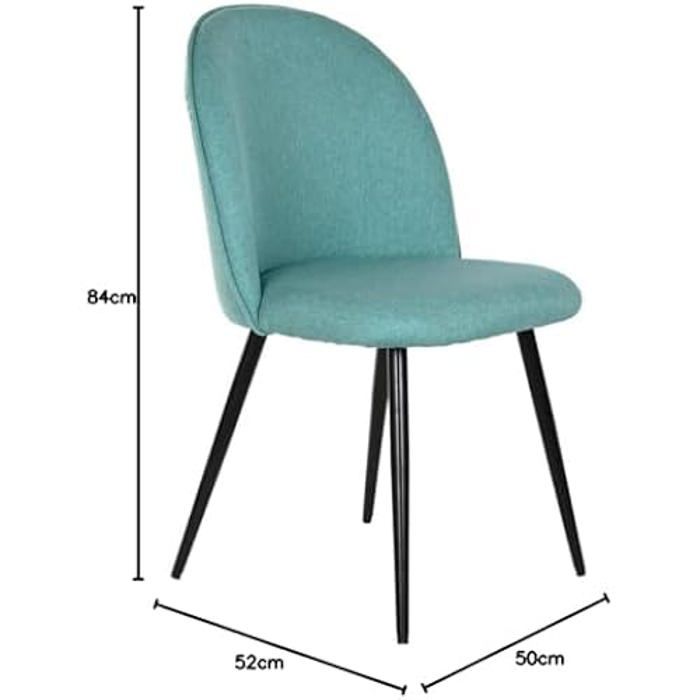 Chaise de Salle à Manger - DKD Home Decor - Multicolore - Polyester et Métal - 50x52x84 cm - Intérieur