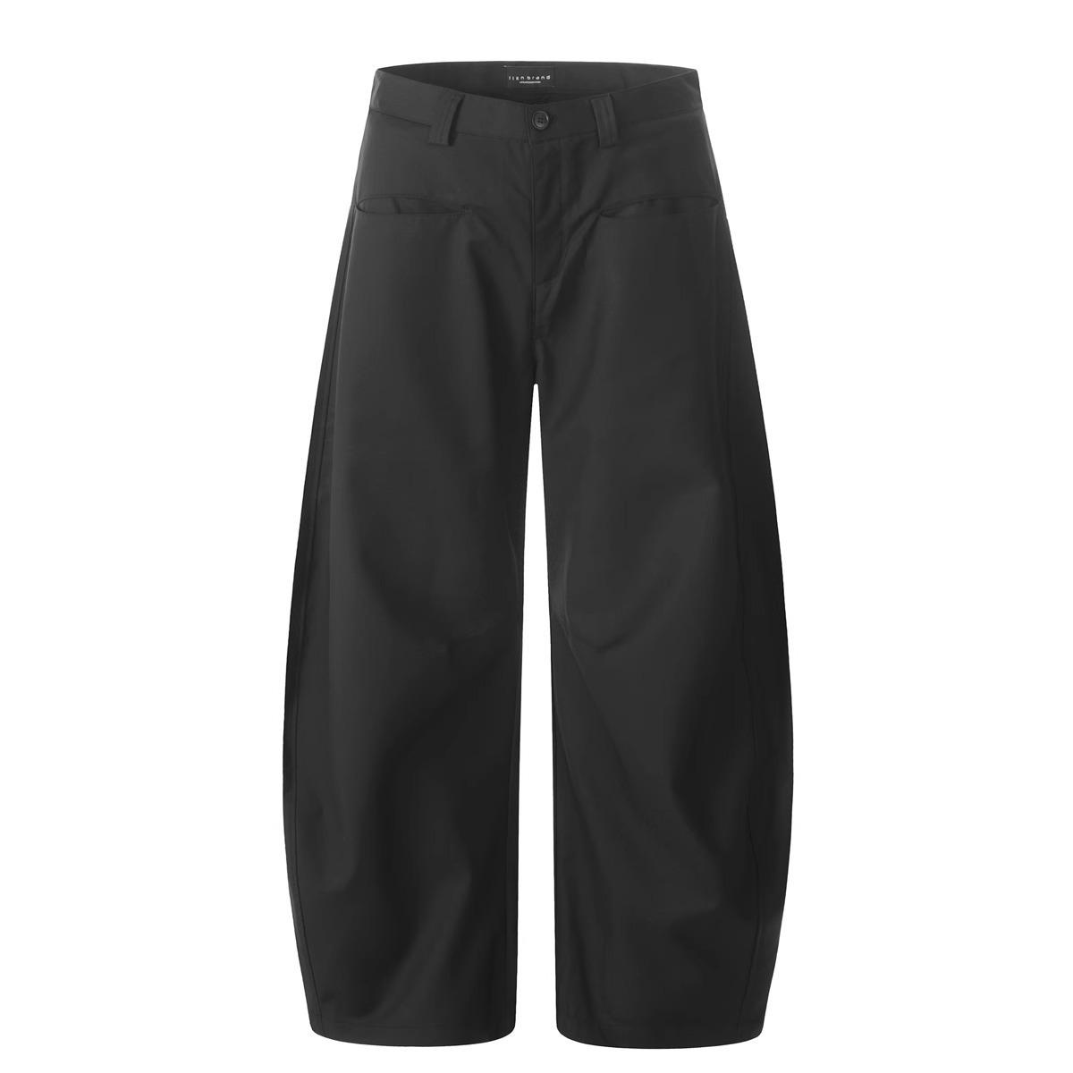 

Шикарные стройнящие брюки широкого кроя для женщин - Коллекция Весна/Осень 2025 2XL чёрный