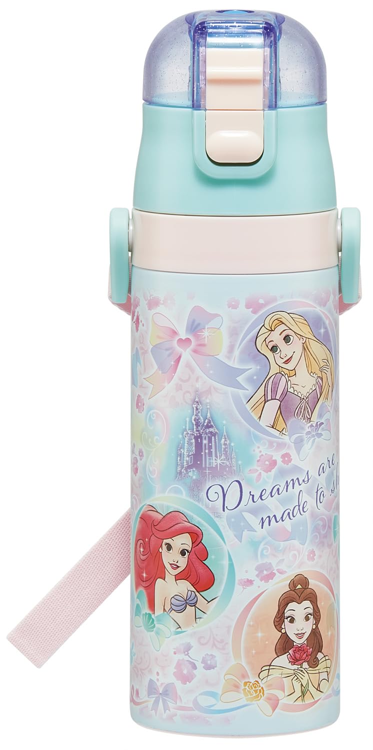 

Бутылка для воды Skater из нержавеющей стали Water Direct, легкая, Disney Princess, для прохладной воды, для спорта, для детей, питьевая, 470 мл, подходит для детей, 25,