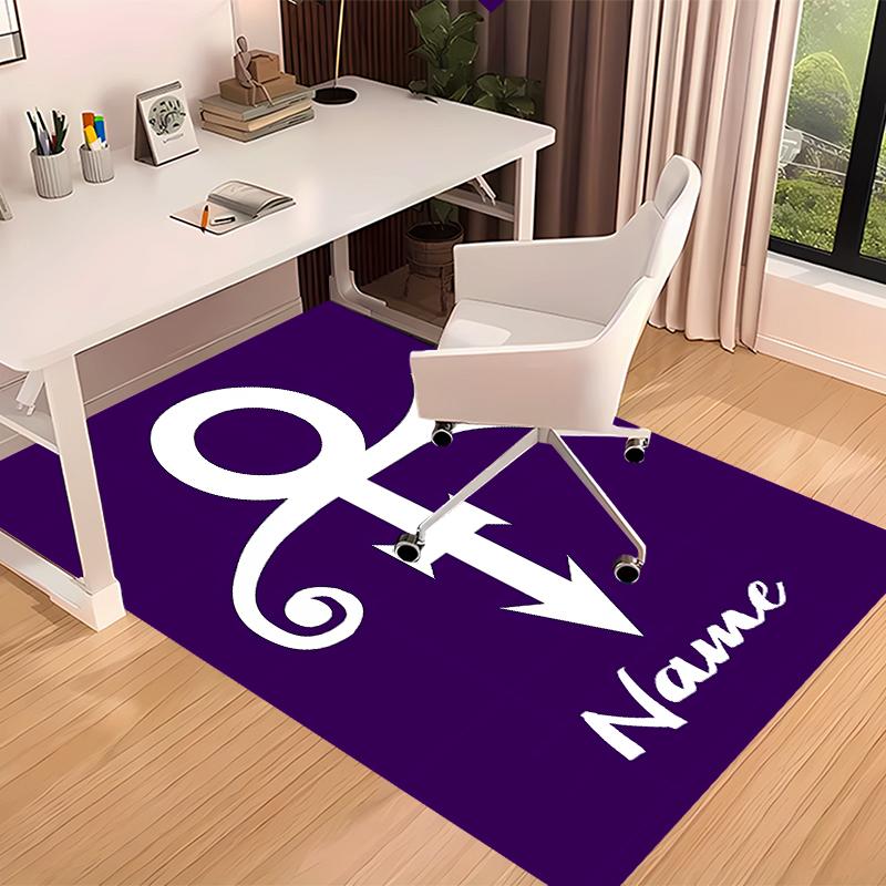Custom personalization Prince Purple Rain Print Area Rug - Soft, Washable Non-Slip Indoor Mat,Living Room,Home&Office Decorative Rug