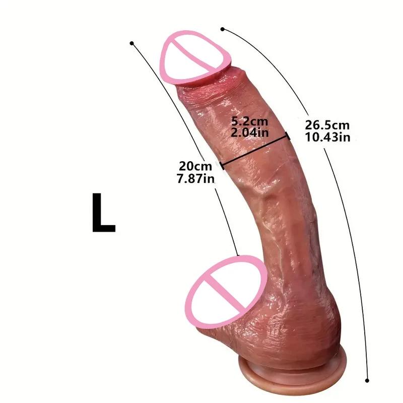 Oversized Soft Realistic Dildo Big Penis Suction Cup Dick Penetration Anal Adult Sex Toys Women Masturbation Clitoral and Vaginal G-spot Stimulation