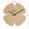 Floral Design 12 Inch Handcrafted Stylish Elegant Analog Wooden Wall Clock for Living Room Hall Bedroom Office Gifting Maple Wood