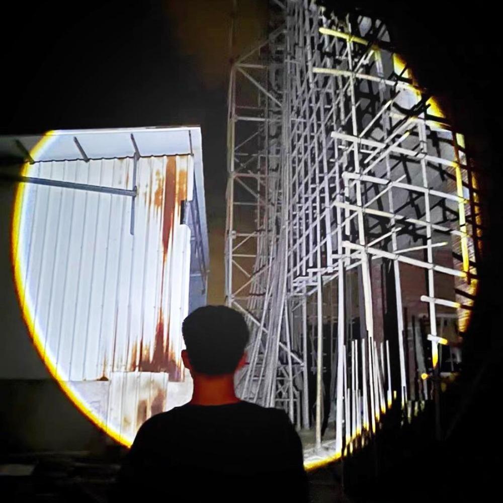 7LED Strong Light High Power LED Flashlight Rechargeable USB Torch Long Range Flashlight Fishing Hunting With COB Light