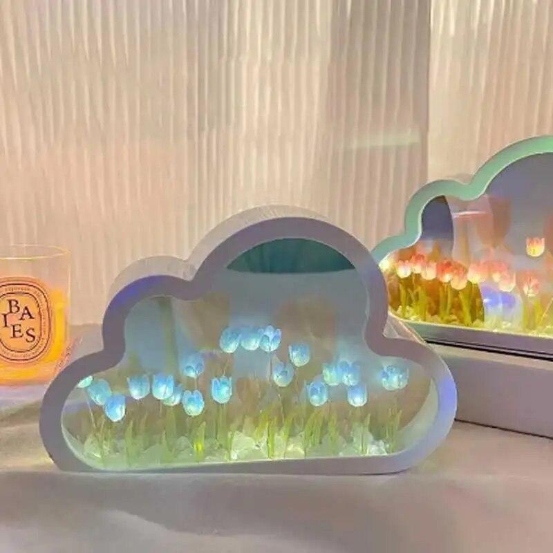Handmade DIY Tulip Sea Luminous Ambient Light Ornament Creative Gift Valentine's Day Gift Home Decoration 20 Flowers