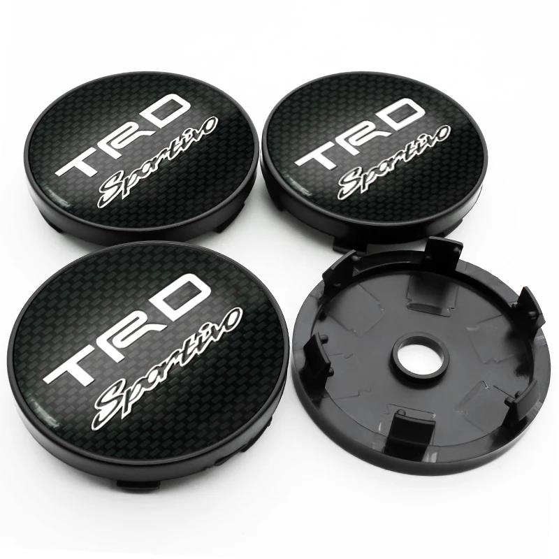 4 Pièces 56mm+60mm 57mm 62mm Cache-moyeu de Roue de Voiture Pour Toyota TRD Rav4 Yaris prius avensis Corolla Camry Autocollant Couvercle Accessoires