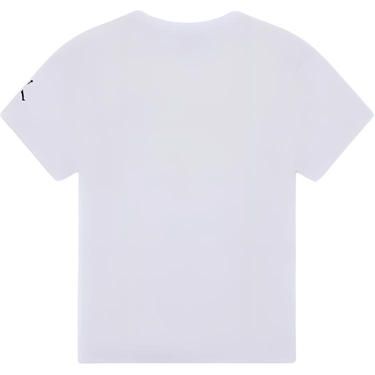 Jordan T-Shirt Air Solid Color Soft Comfortable Casual Sports Short Sleeve Kids Tops White HF2321-100