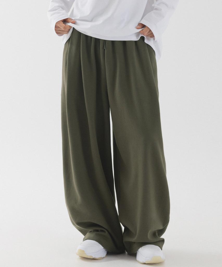 PIANER Carpenter Wide Sweatpants (Khaki)