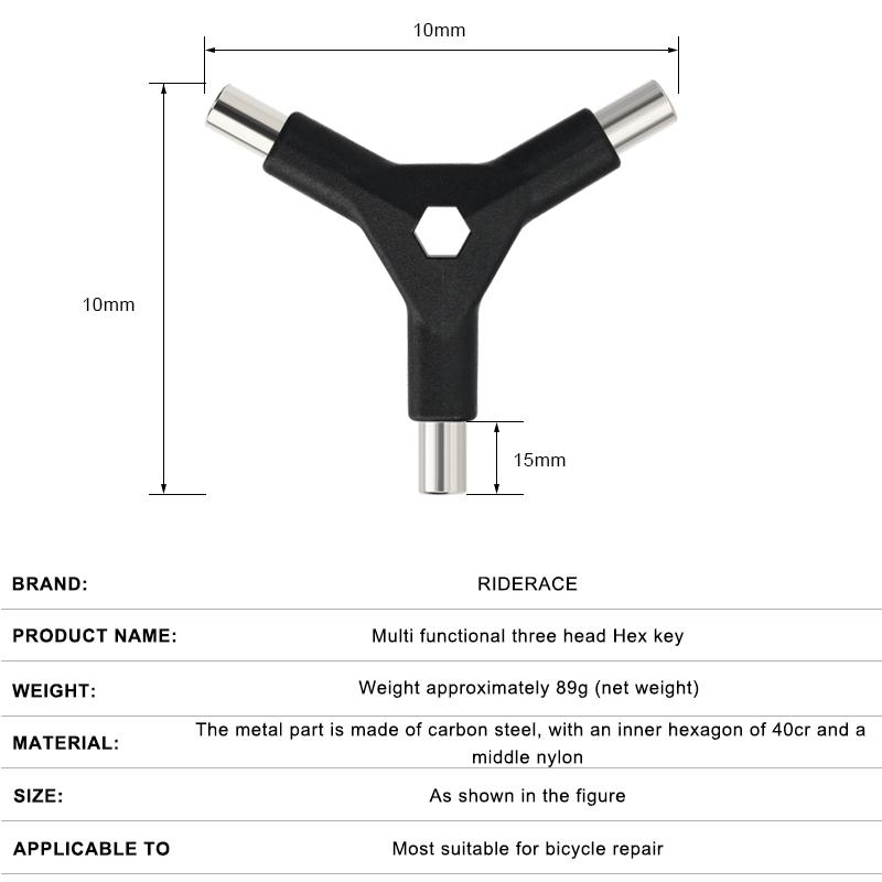 6 In 1 Bike Hex Allen Wrench Y Shape 3 Way Interchangeable Bits Carbon Steel Bicycle Hand Repair Tool Kit T25 Ph2 Screwdriver