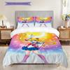 Cute cartoon theme Sailor Moon Tsukino Usagi cartoon comfortable home duvet cover and pillowcase (1 * duvet cover+2 * pillowcase, without core)A7