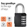4 Dial Digit Password Lock Metal Code Combination Padlock Waterproof Resettable Password Lock Travel Suitcase Security Accessory