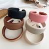 New Arrival Wide PU Headband Knit Hairband with Broad Edge Vintage Hair Accessory Trendy Knitted Hair Bands for Girls