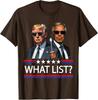Inspirado en Trump-Epstein - ¿Qué Lista? Camiseta Unisex Retro Pic