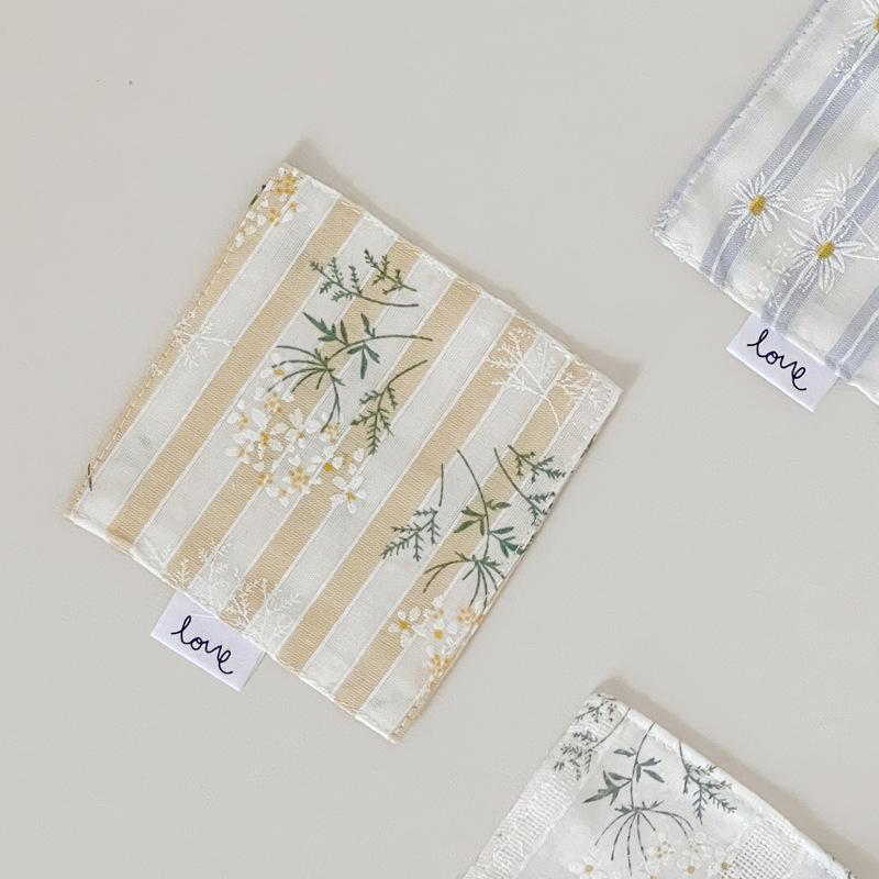 

1 шт. Квадратная полосатая тканевая подставка Термостойкая подставка под чашку напитка Противоскользящая подставка под кофе Горячая подставка Кухонные аксессуары и для домашней посуды