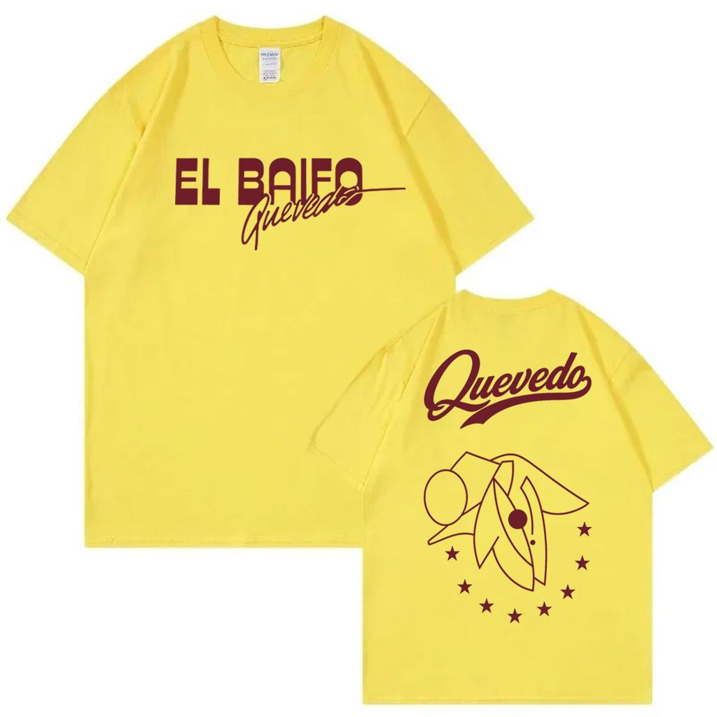 Rapper Quevedo 2026 New Album El Baifo Print T Shirt High Quality Fashion Oversized Tshirts Unisex Unisex Casual 100cotton Tshirt
