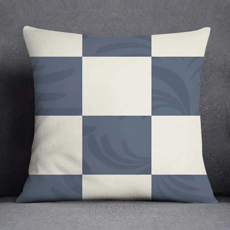 45x45cm Nordic Flower Geometric Pattern Decorative Pillowcase Square Pillowcase Home Office Decorative Cushion Cover