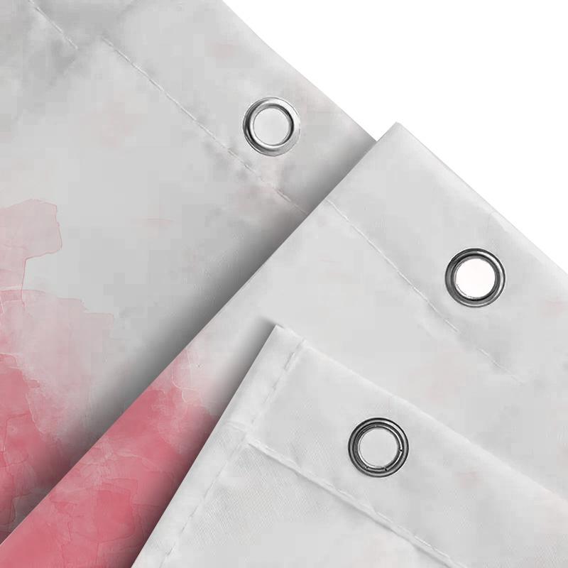 Elegant Watercolor Pink Gradient Shower Curtain Modern Bathroom Decor Water Repellent Fabric Space Saving Design Ideal