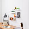 2Pcs Clear Acrylic Floating Shelves Waterproof Wall Shelves Modern Display Shelves for Bathroom Bedroom Kitchen Living Room