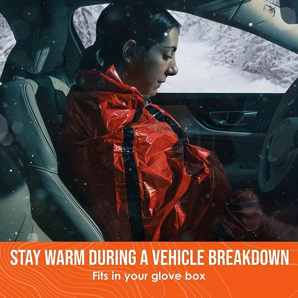 Utendørs Emergency Survival Sovepose Termisk teppe Mylar Vanntett Gjenbrukbar Sekk Bærbar Camping Vandring Nødutstyr