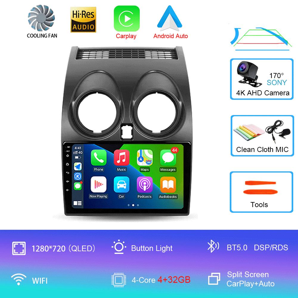 Android 14 Car Radio For Nissan Qashqai 1 J10 2006 - 2013 Multimedia Video Player Navigation GPS No 2din 2 din