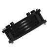 17PCS Motorcycle Oil Cooler Radiator Set Aluminum 4 Row Engine Oil Cooling Kit Replacement for Monkey 125cc‑140cc Black