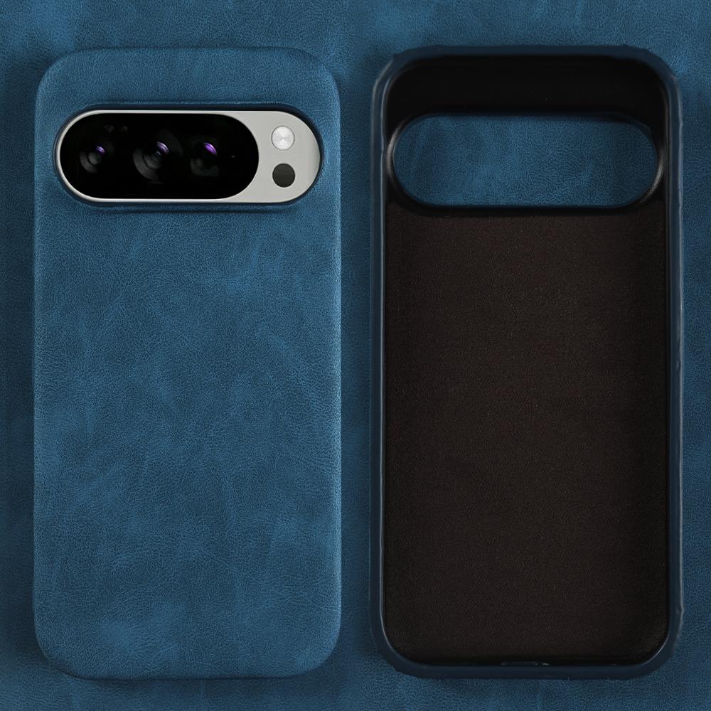 Fashion Solid Color Leather Case For Google Pixel 10 9 Pro XL 8 8A 7 7A 6 6A Pro Luxury Shockproof Armor Hard Back Cover Funda