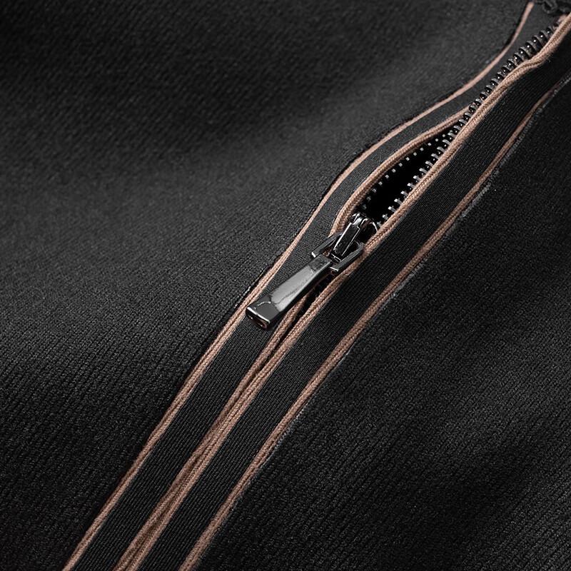 Dibinzhe Men's Plus Size New Chinese Style Zipper Stand Collar Loose Fit Long Sleeve Sweatshirt