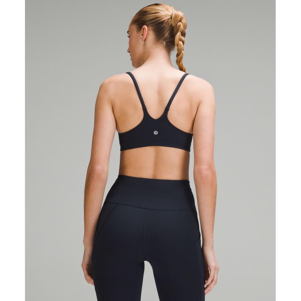 Lululemon Wunder TrAin StrAppy RAcer BrA  Light Support  A B Cup True nAvy