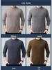 Men's 100% Wool Sweater, 2025 Autumn/Winter, Thickened Warm Half-High Collar, Middle-Aged Dad Knitwear